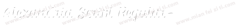 Alexandria Script Regular字体转换